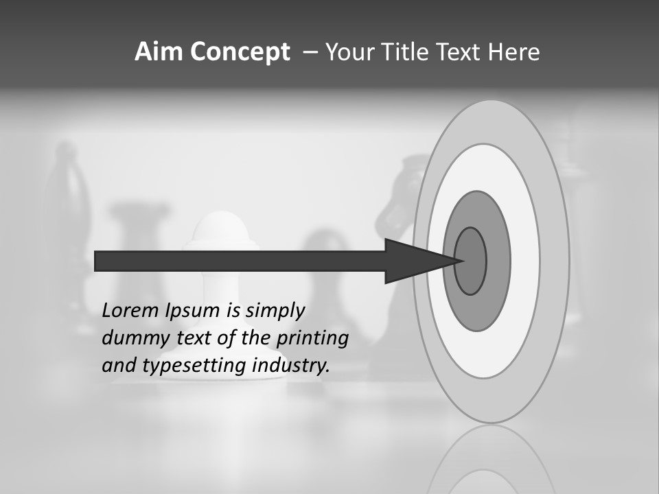 A Black And White Photo Of Chess Pieces PowerPoint Template