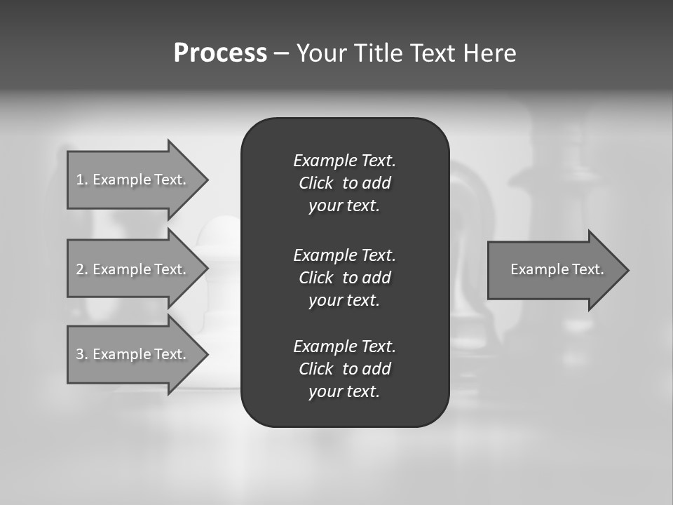 A Black And White Photo Of Chess Pieces PowerPoint Template