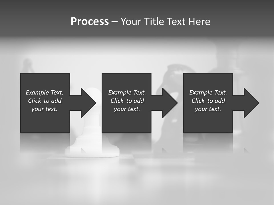 A Black And White Photo Of Chess Pieces PowerPoint Template