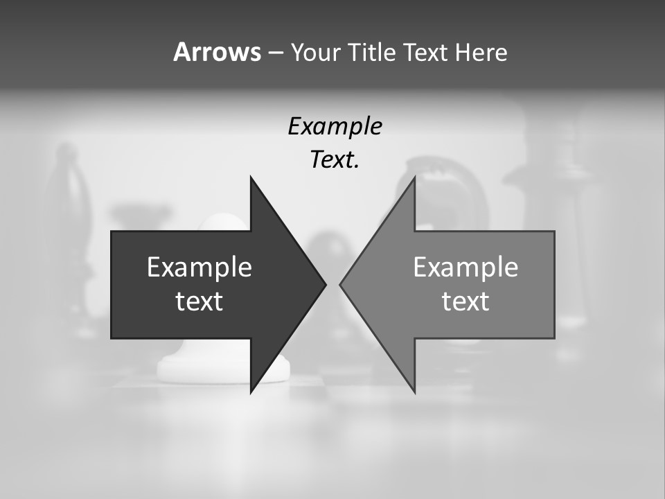 A Black And White Photo Of Chess Pieces PowerPoint Template