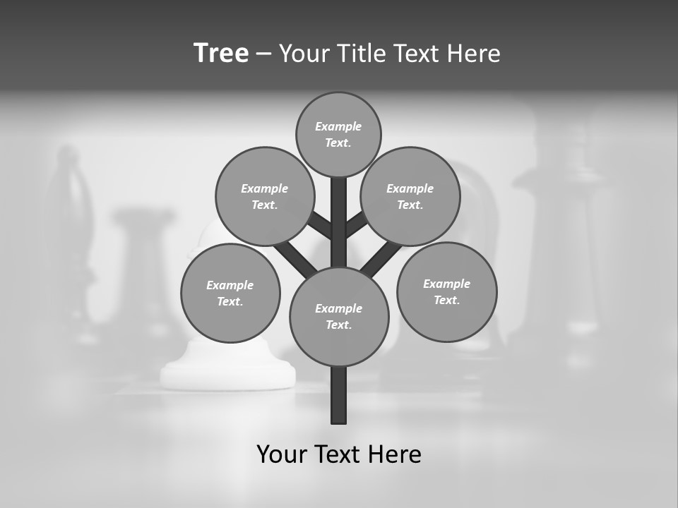 A Black And White Photo Of Chess Pieces PowerPoint Template