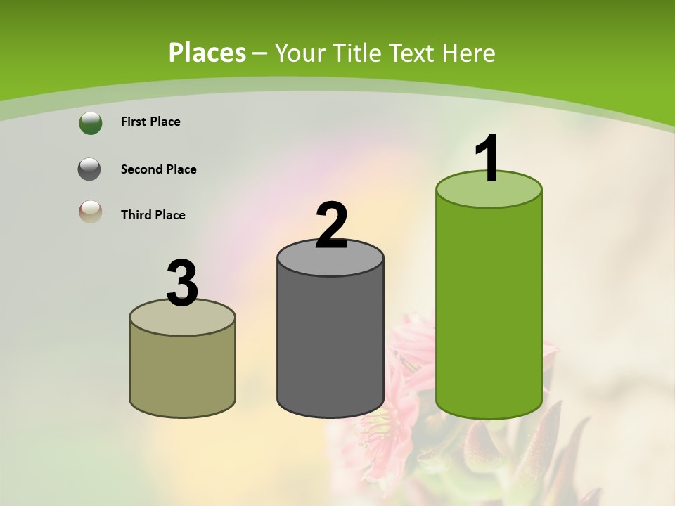 A Picture Of A Flower With A Green Background PowerPoint Template