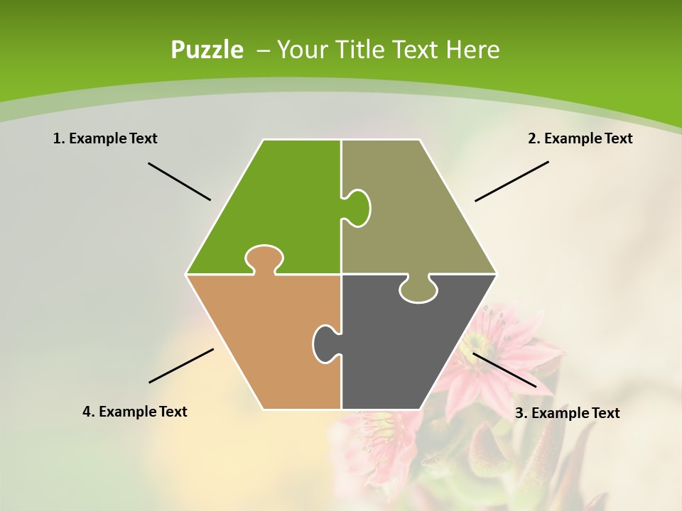 A Picture Of A Flower With A Green Background PowerPoint Template