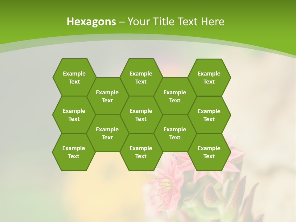 A Picture Of A Flower With A Green Background PowerPoint Template