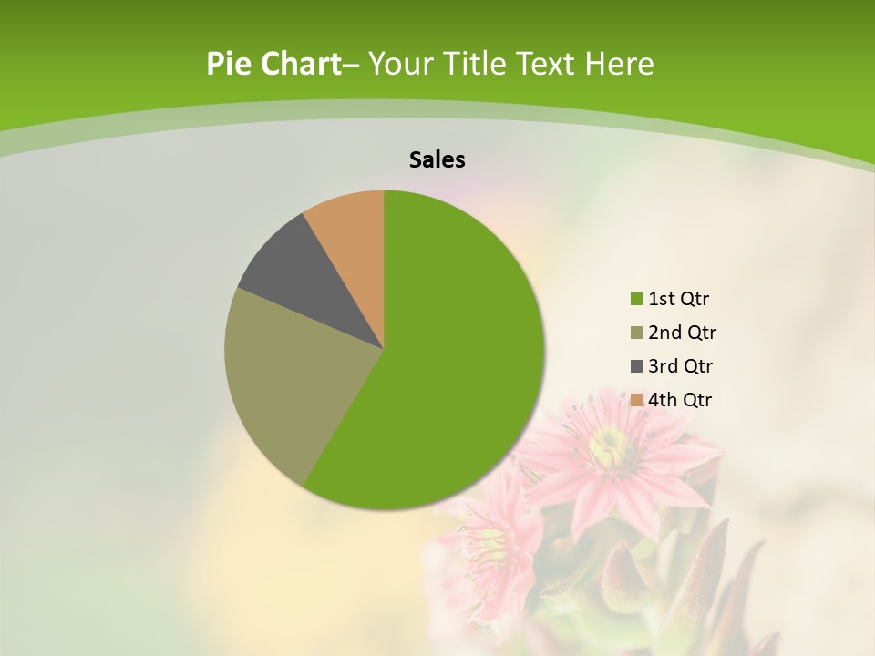 A Picture Of A Flower With A Green Background PowerPoint Template