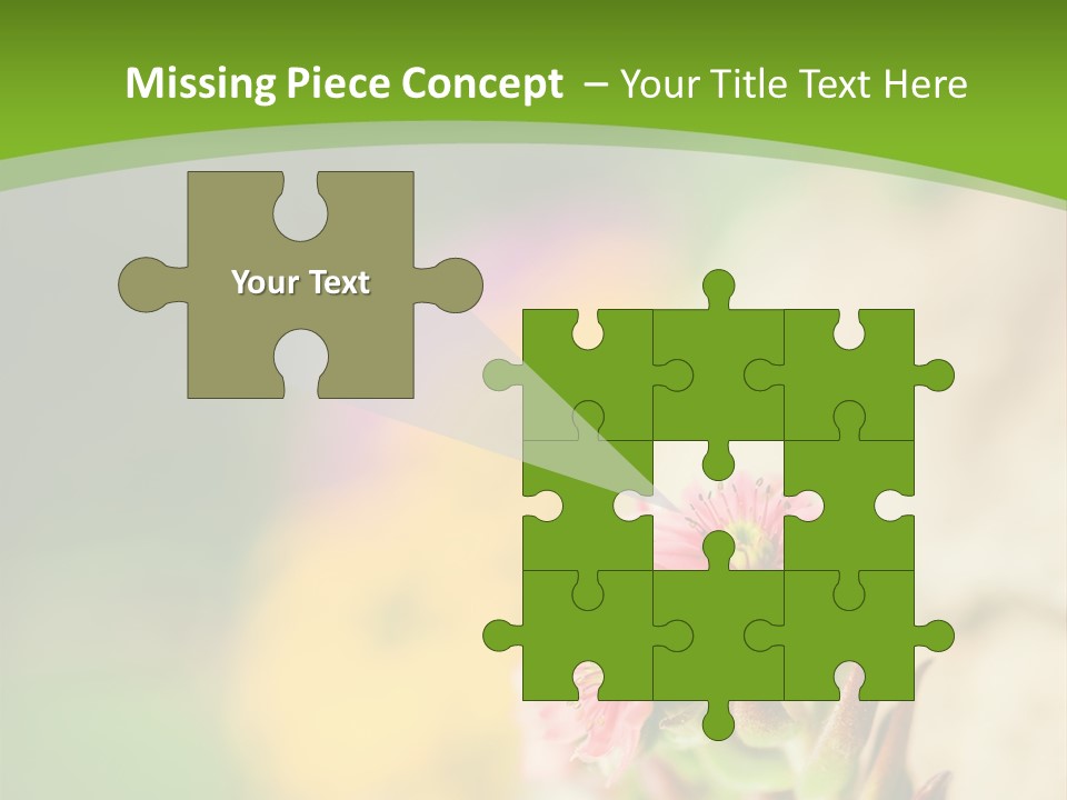 A Picture Of A Flower With A Green Background PowerPoint Template