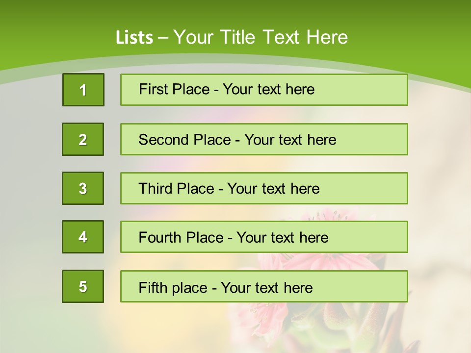 A Picture Of A Flower With A Green Background PowerPoint Template