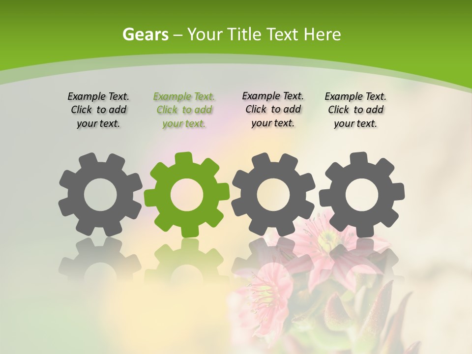 A Picture Of A Flower With A Green Background PowerPoint Template