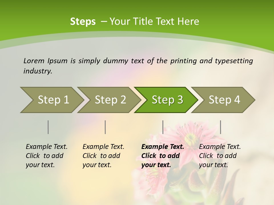 A Picture Of A Flower With A Green Background PowerPoint Template
