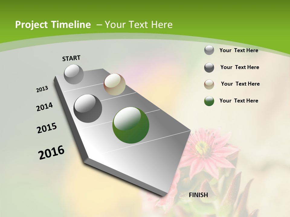 A Picture Of A Flower With A Green Background PowerPoint Template