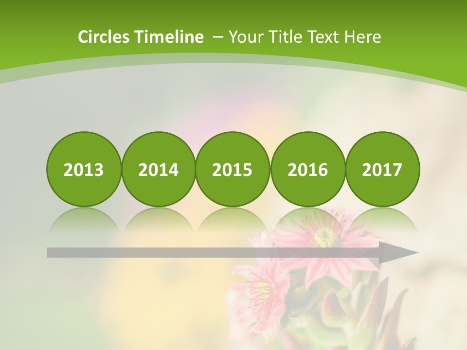 A Picture Of A Flower With A Green Background PowerPoint Template