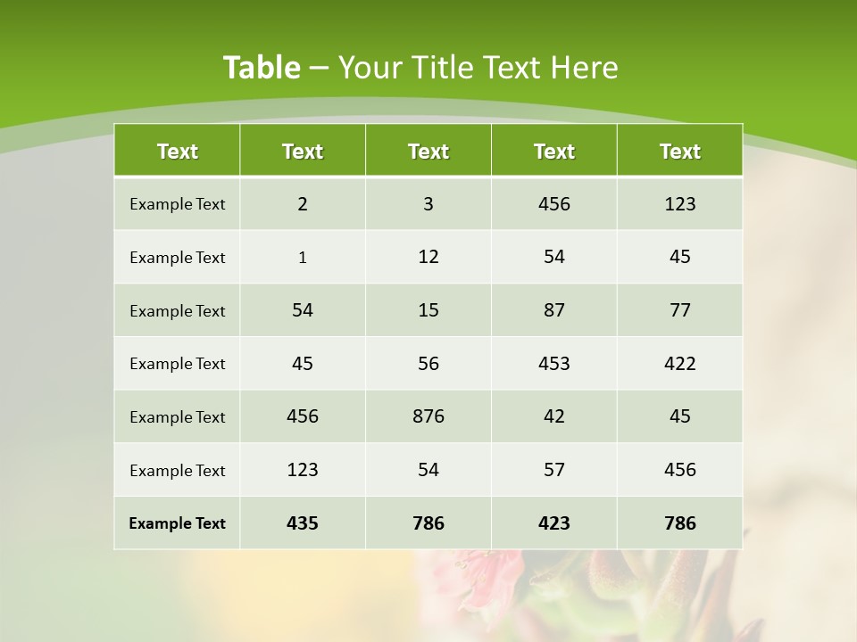 A Picture Of A Flower With A Green Background PowerPoint Template