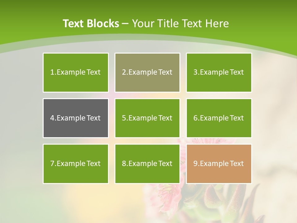 A Picture Of A Flower With A Green Background PowerPoint Template