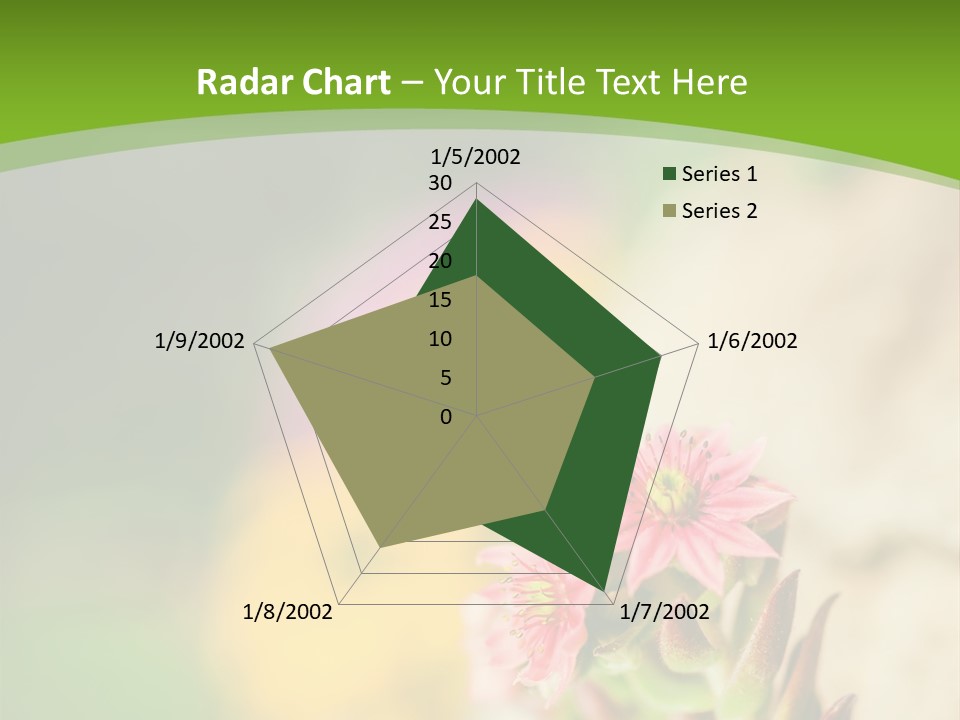 A Picture Of A Flower With A Green Background PowerPoint Template
