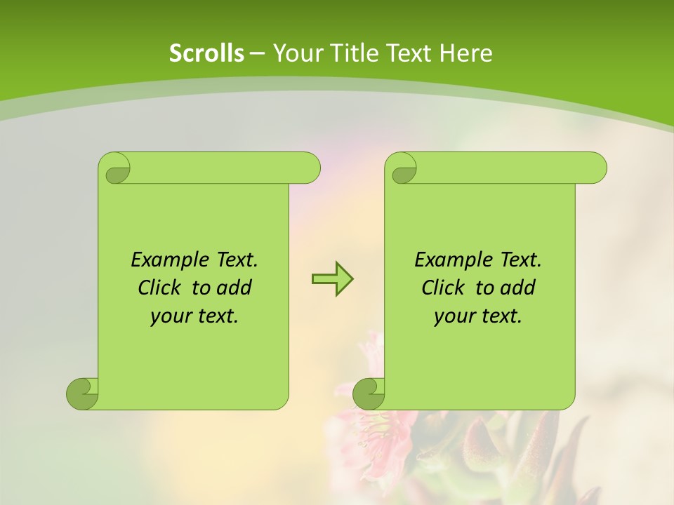 A Picture Of A Flower With A Green Background PowerPoint Template