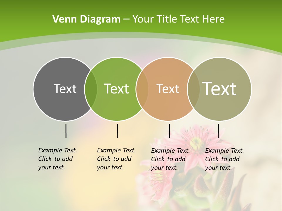 A Picture Of A Flower With A Green Background PowerPoint Template