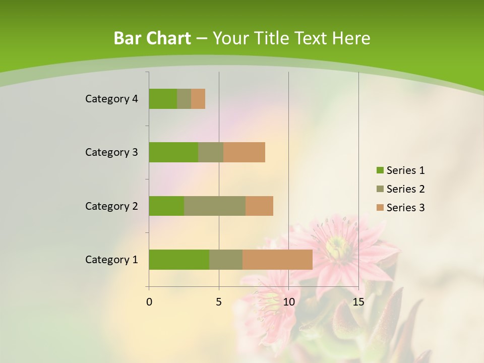 A Picture Of A Flower With A Green Background PowerPoint Template