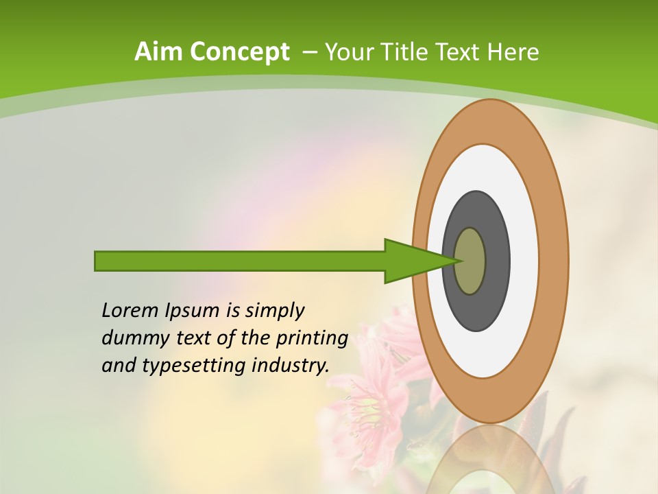 A Picture Of A Flower With A Green Background PowerPoint Template