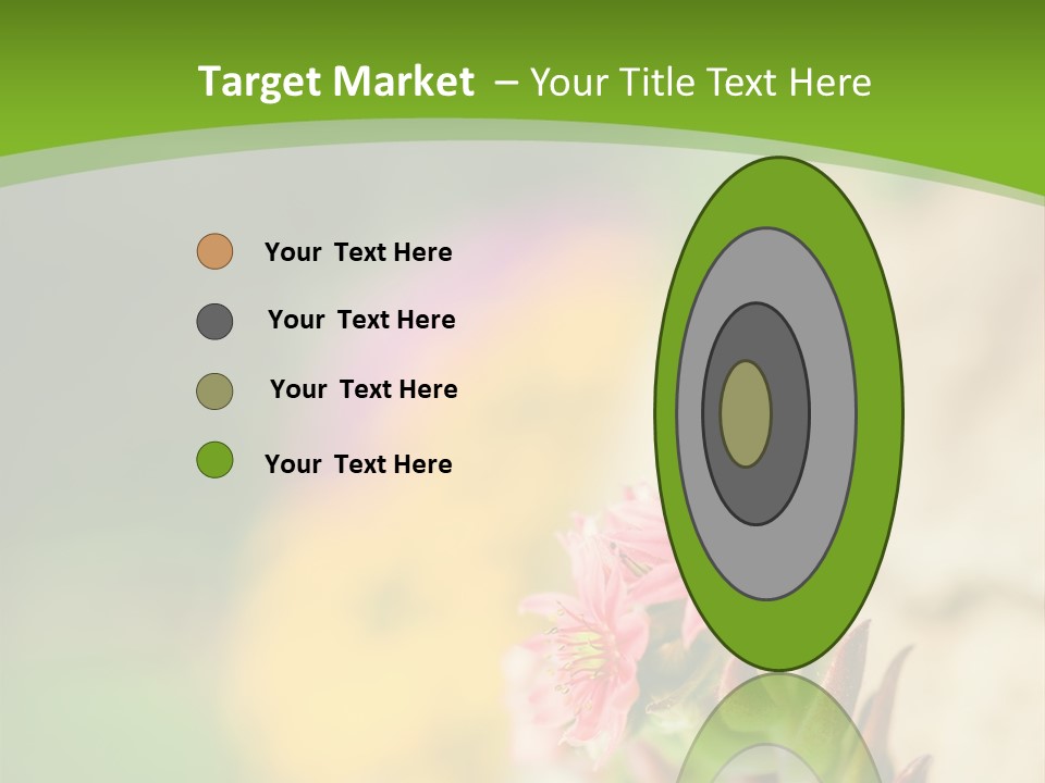 A Picture Of A Flower With A Green Background PowerPoint Template