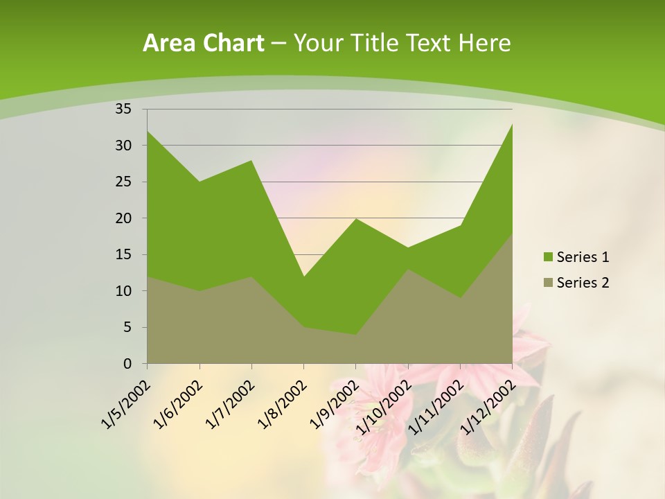 A Picture Of A Flower With A Green Background PowerPoint Template