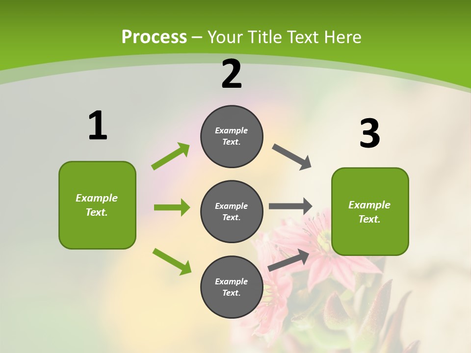 A Picture Of A Flower With A Green Background PowerPoint Template