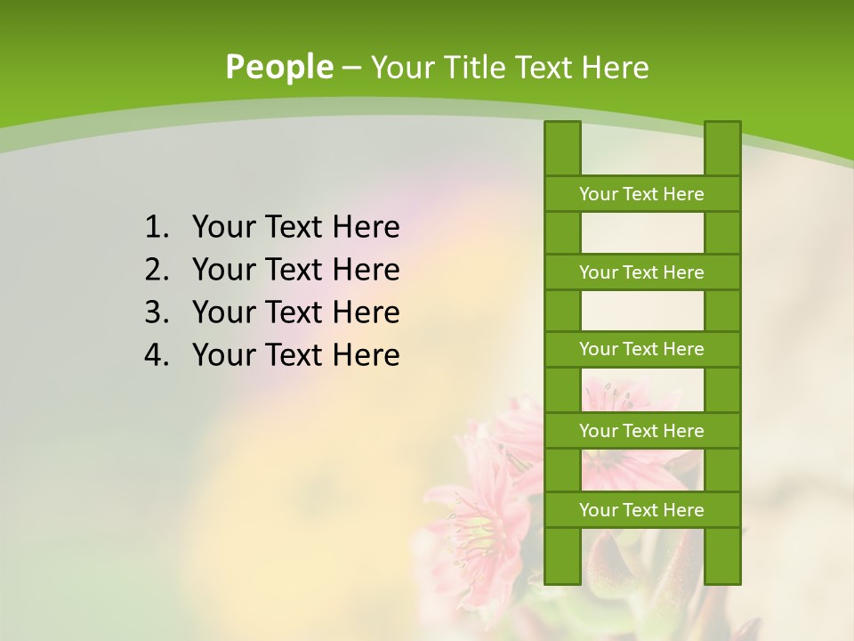 A Picture Of A Flower With A Green Background PowerPoint Template