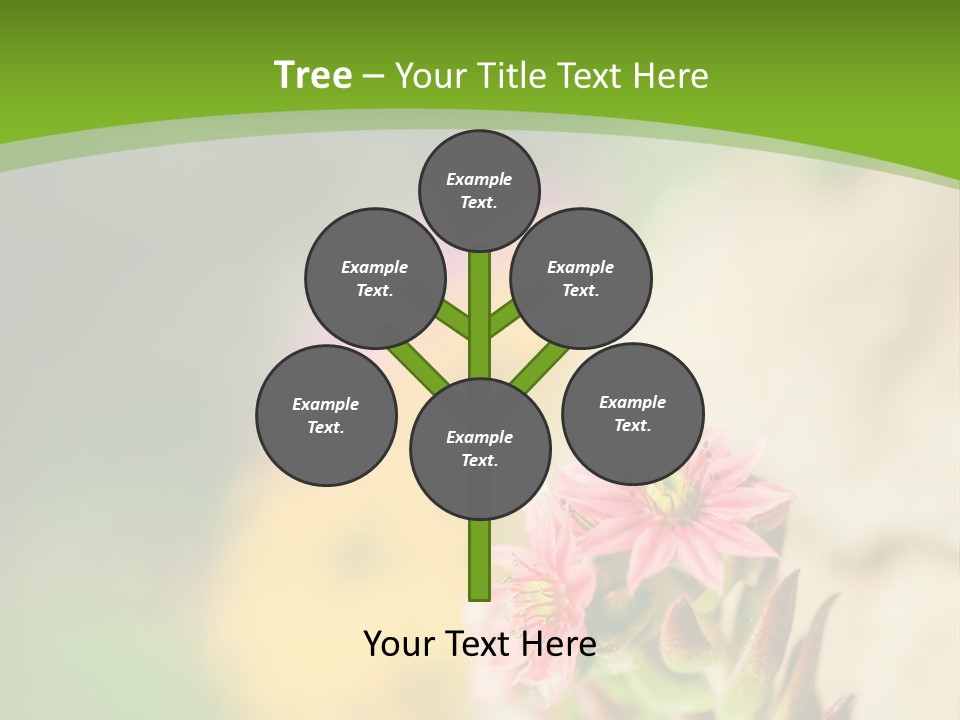 A Picture Of A Flower With A Green Background PowerPoint Template