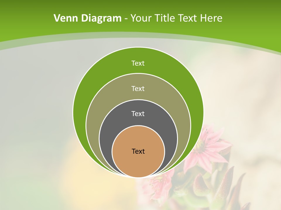 A Picture Of A Flower With A Green Background PowerPoint Template