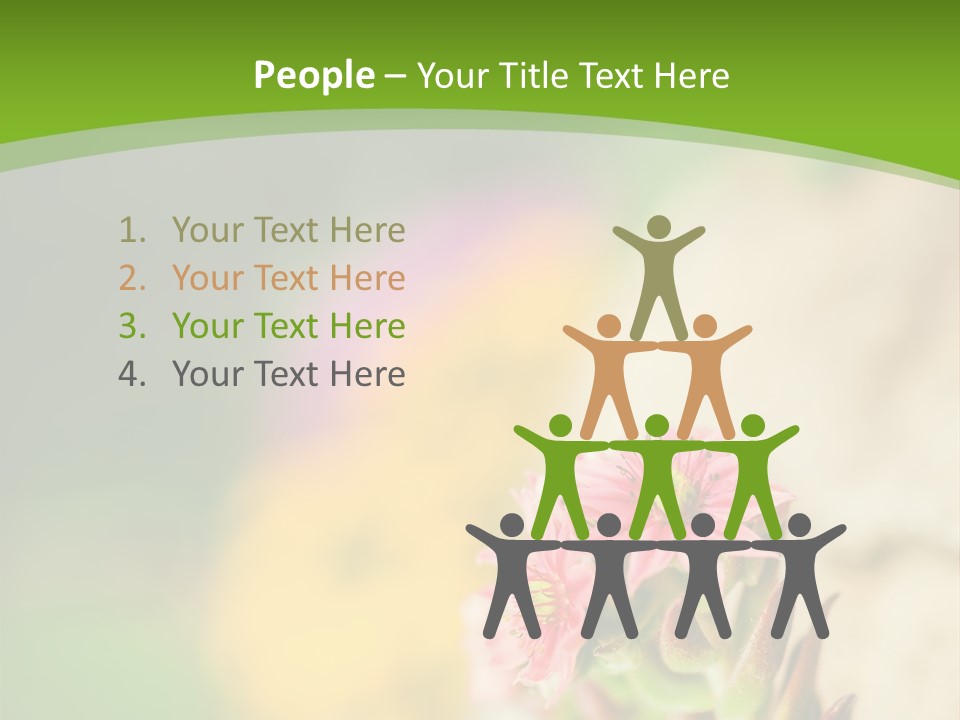 A Picture Of A Flower With A Green Background PowerPoint Template