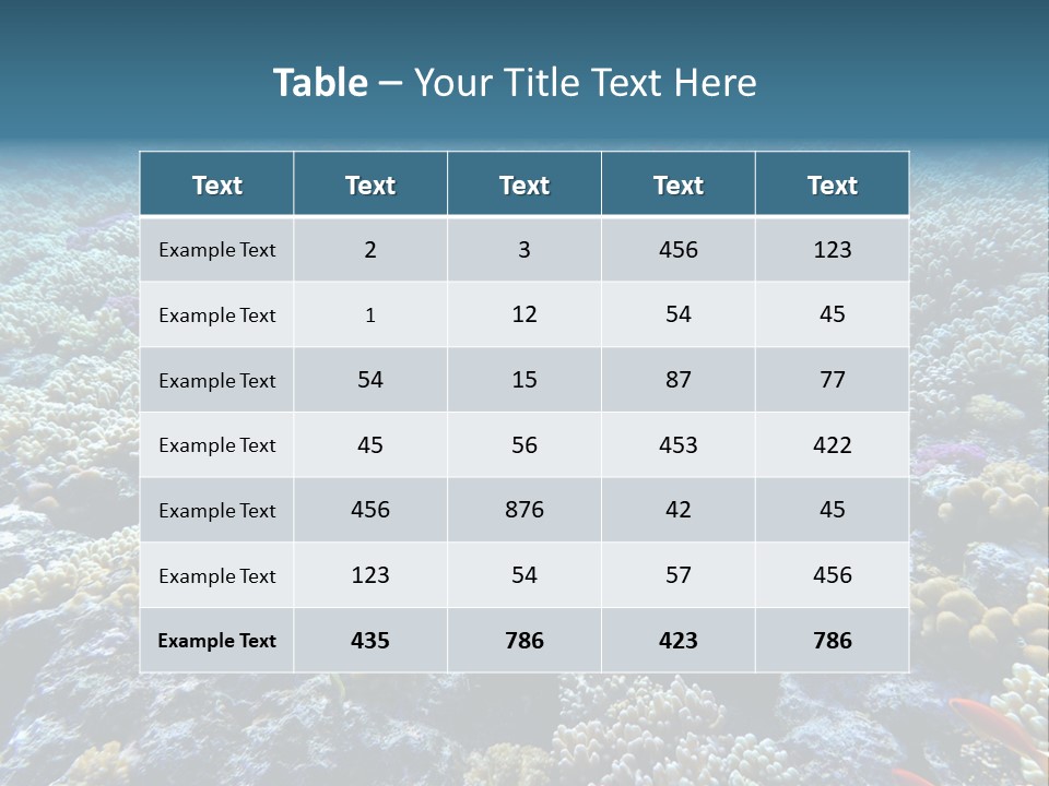Marine Animals Underwater Marine Life PowerPoint Template