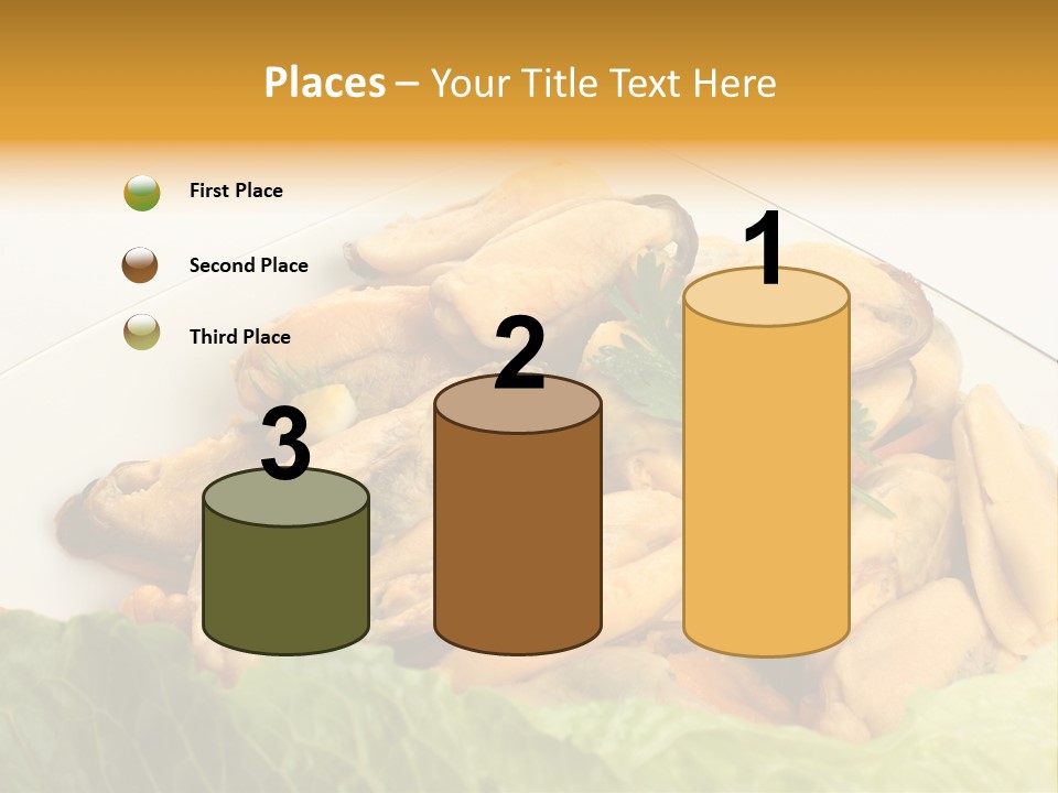 Recipe Fresh Fish Seafood Buffet PowerPoint Template