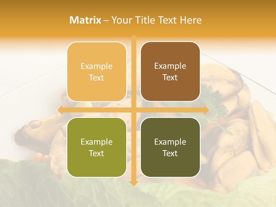 Recipe Fresh Fish Seafood Buffet PowerPoint Template