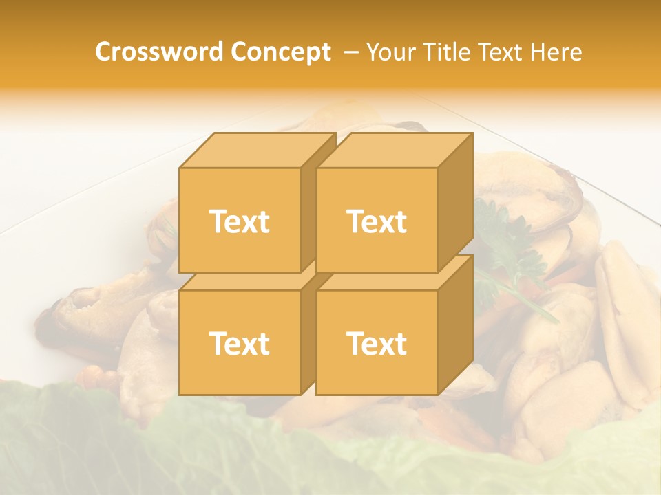 Recipe Fresh Fish Seafood Buffet PowerPoint Template