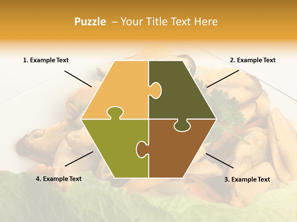 Recipe Fresh Fish Seafood Buffet PowerPoint Template