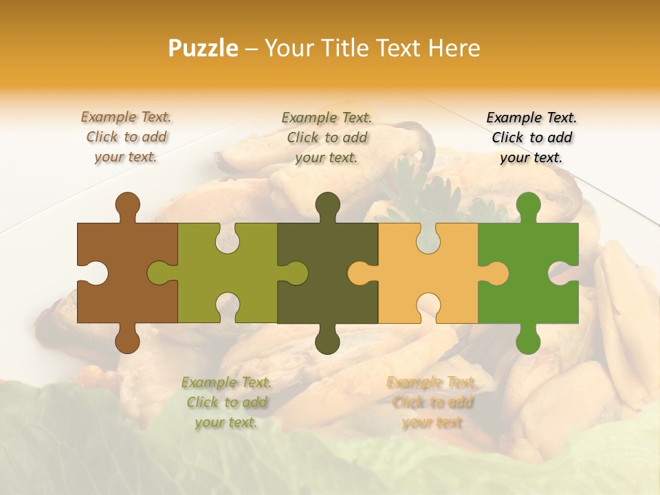 Recipe Fresh Fish Seafood Buffet PowerPoint Template