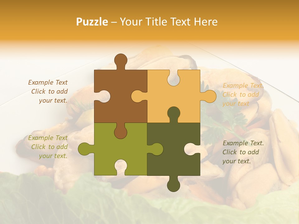 Recipe Fresh Fish Seafood Buffet PowerPoint Template