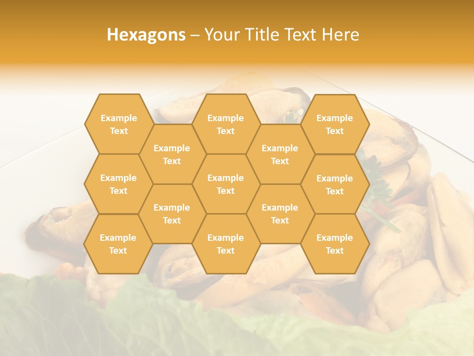 Recipe Fresh Fish Seafood Buffet PowerPoint Template