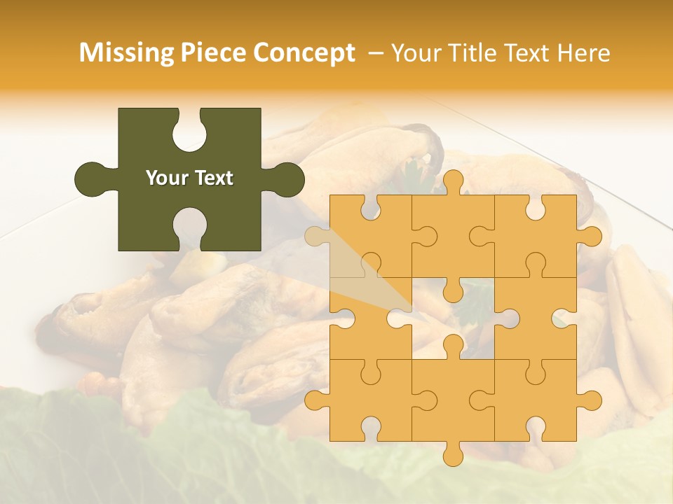 Recipe Fresh Fish Seafood Buffet PowerPoint Template