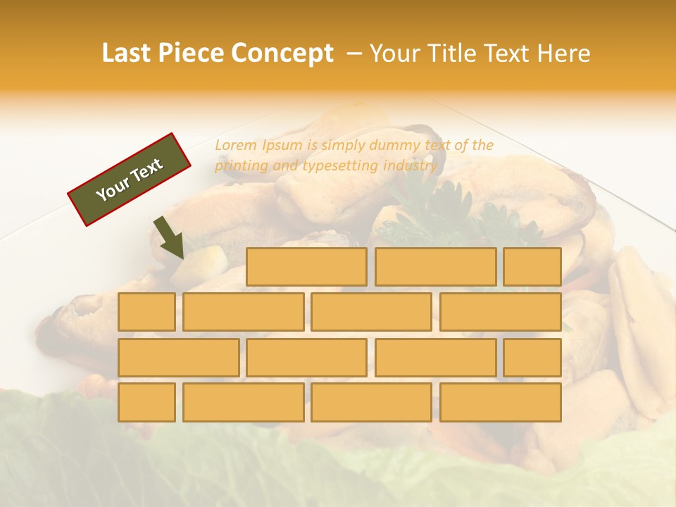 Recipe Fresh Fish Seafood Buffet PowerPoint Template