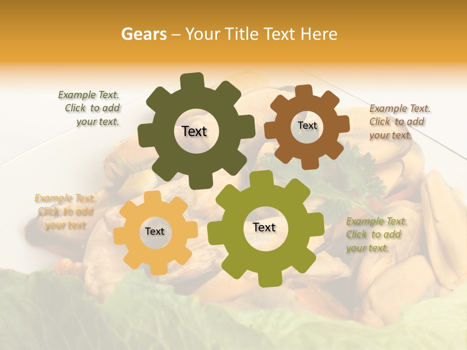 Recipe Fresh Fish Seafood Buffet PowerPoint Template