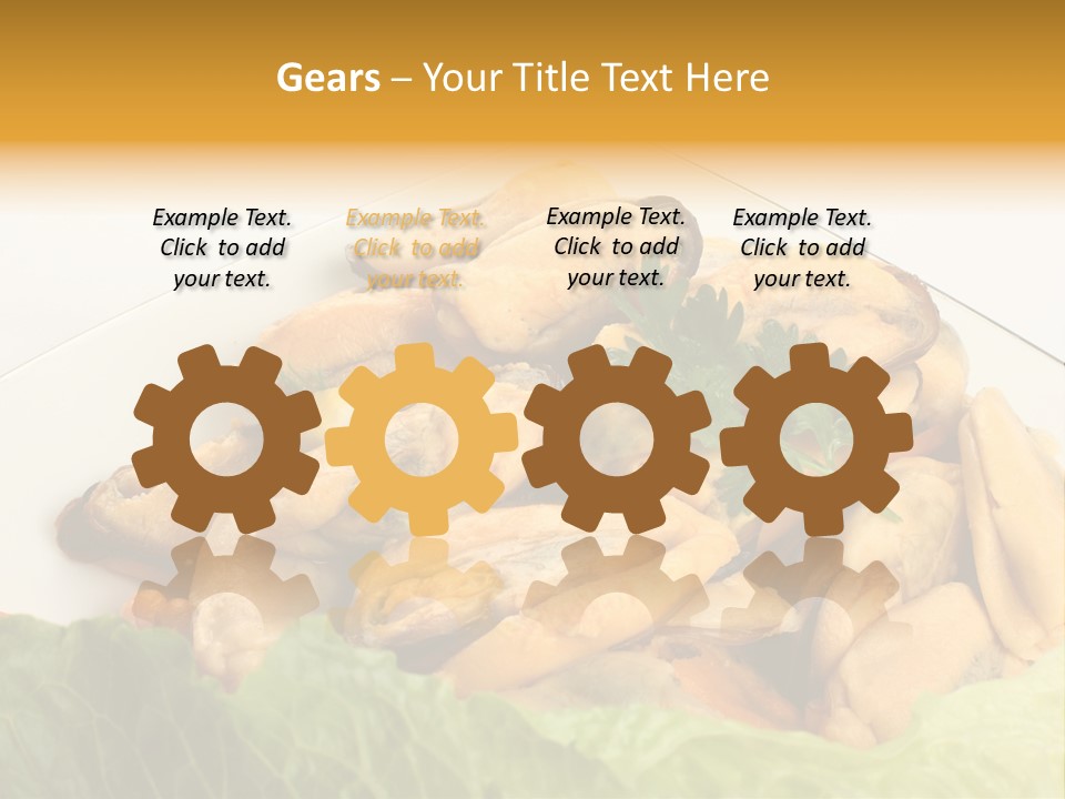 Recipe Fresh Fish Seafood Buffet PowerPoint Template