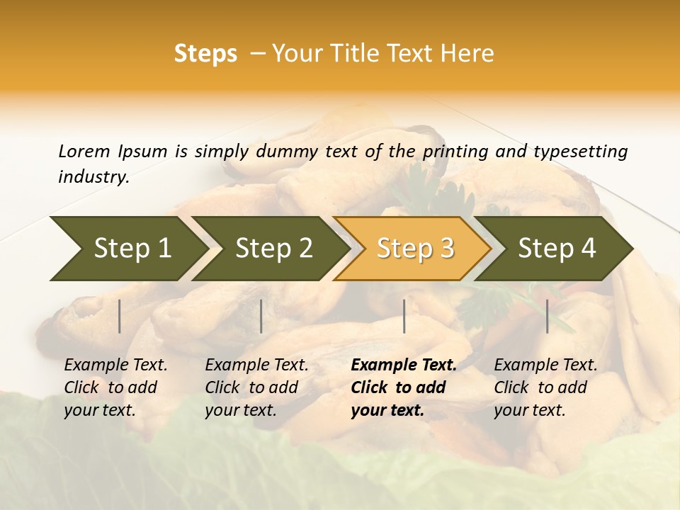 Recipe Fresh Fish Seafood Buffet PowerPoint Template
