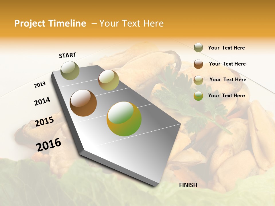 Recipe Fresh Fish Seafood Buffet PowerPoint Template