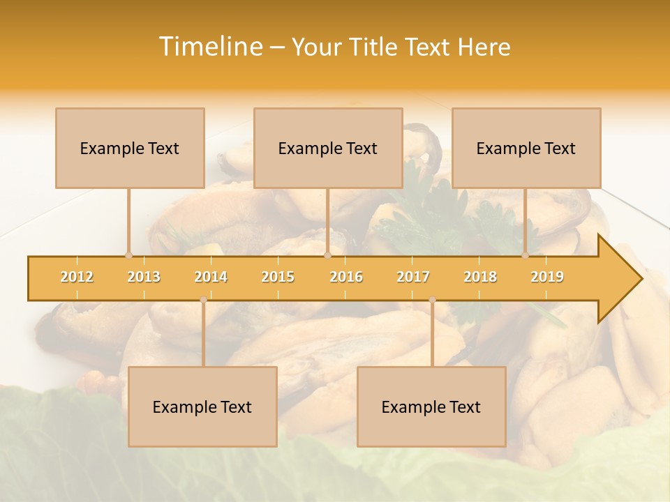 Recipe Fresh Fish Seafood Buffet PowerPoint Template