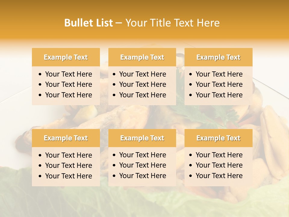 Recipe Fresh Fish Seafood Buffet PowerPoint Template