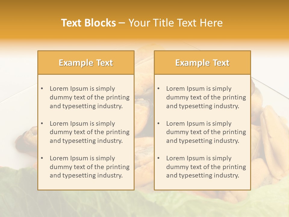 Recipe Fresh Fish Seafood Buffet PowerPoint Template