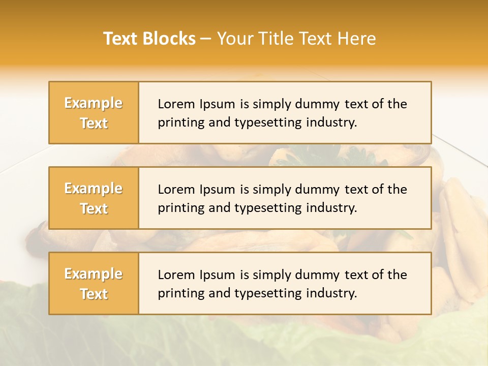 Recipe Fresh Fish Seafood Buffet PowerPoint Template