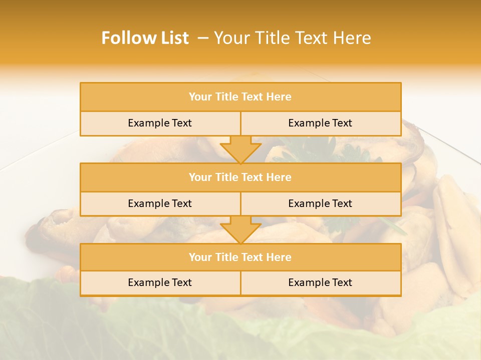 Recipe Fresh Fish Seafood Buffet PowerPoint Template