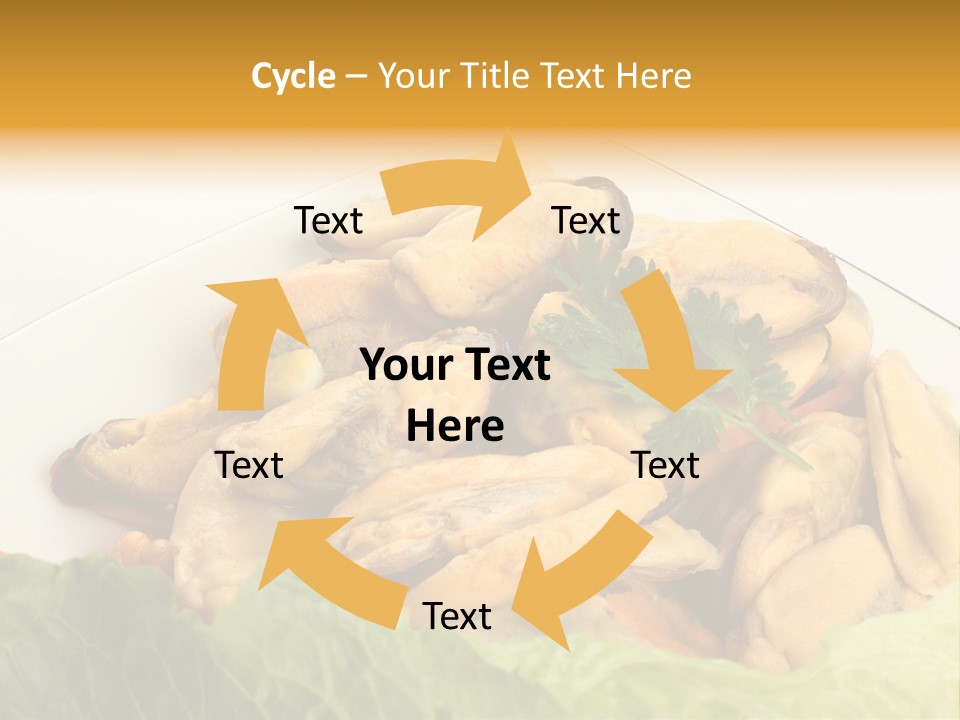 Recipe Fresh Fish Seafood Buffet PowerPoint Template