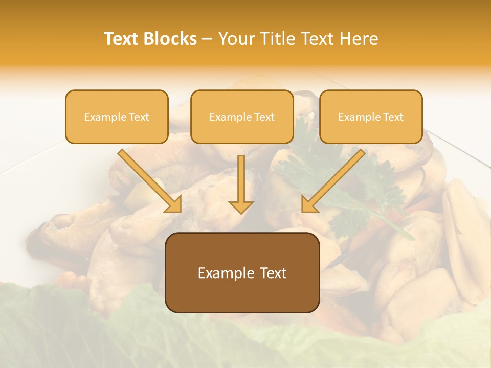 Recipe Fresh Fish Seafood Buffet PowerPoint Template